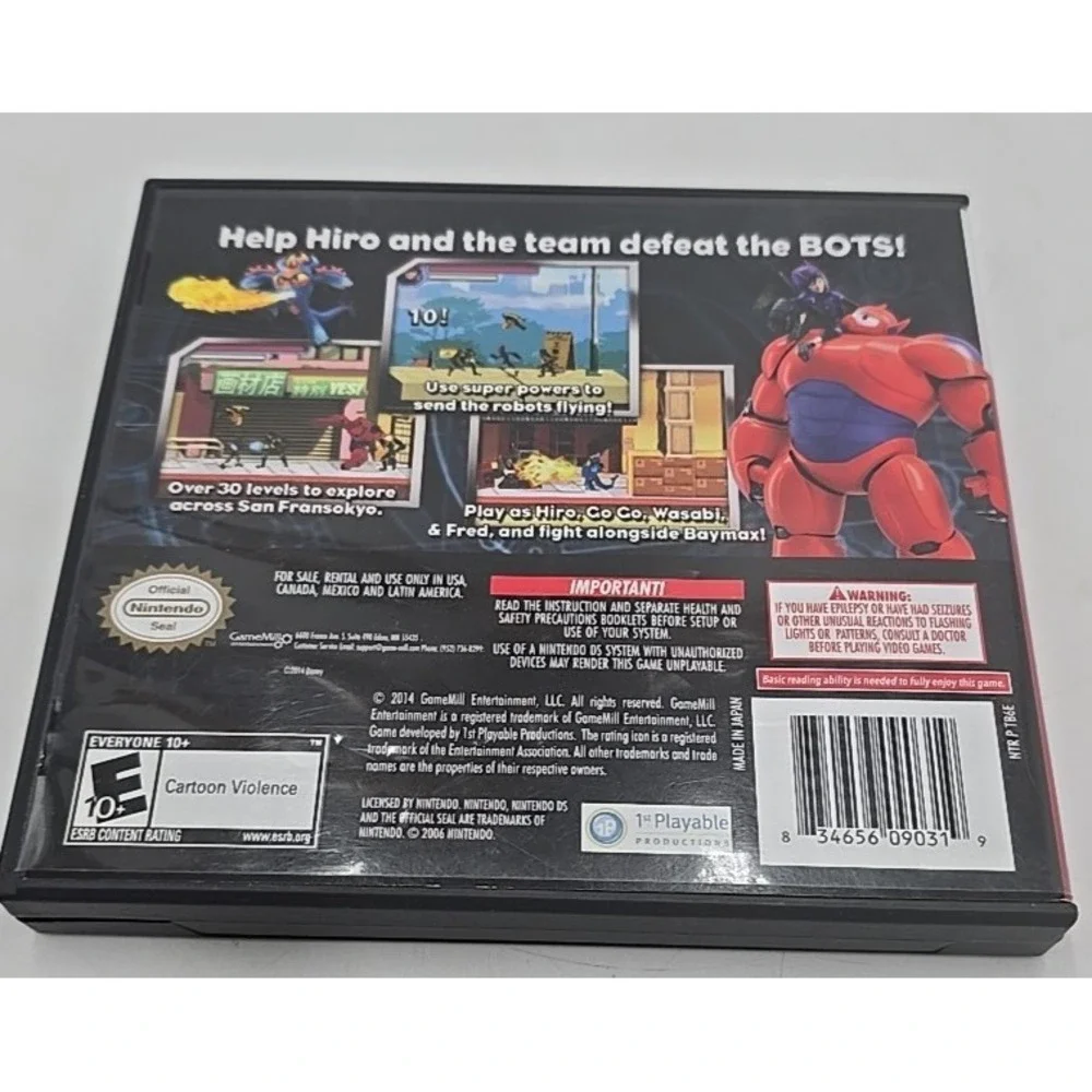 Disney Big Hero‎ 6 Battle in The Bay (Nintendo 2014) Case and Instruction ONLY